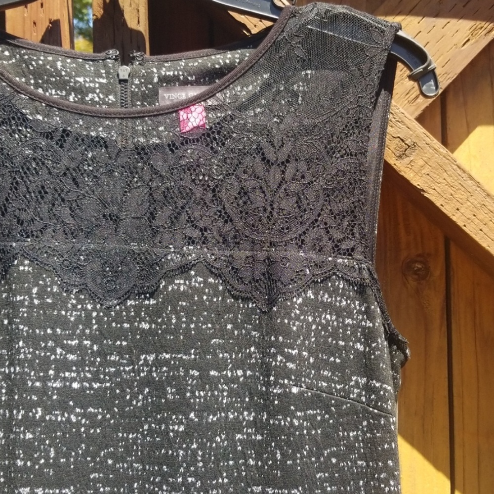 NWT Vince Camuto lined dress, lace detail, size 12